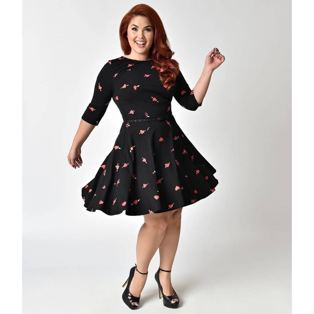 Unique Vintage Stephanie Dress Heartbreaker Novelty Rockabilly Goth Size XS
